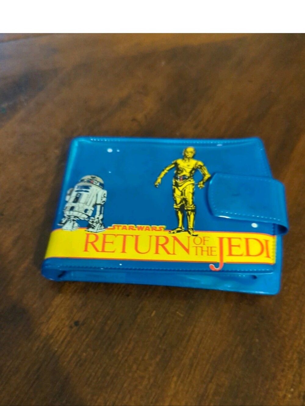 Vintage  Wallet Star Wars Return of the Jedi Blue Plastic